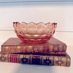 American Whitehall Cubist Pink/peach Glass Salad Side Bowl replacement